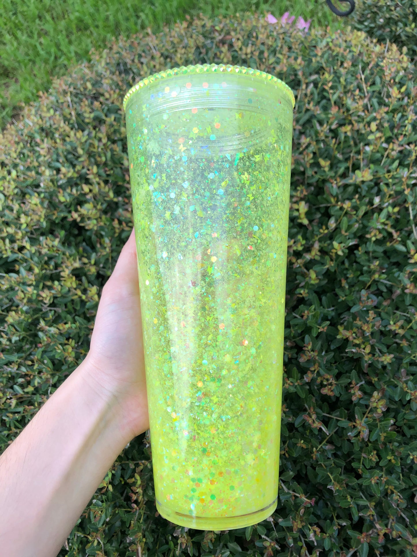 Neon Yellow Snowglobe Cup