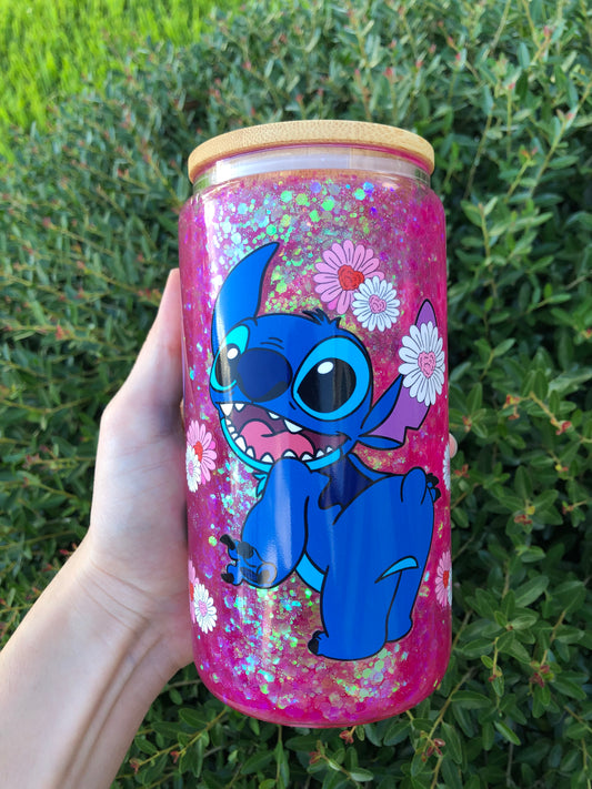 Blue Alien Cup (Dark Pink)